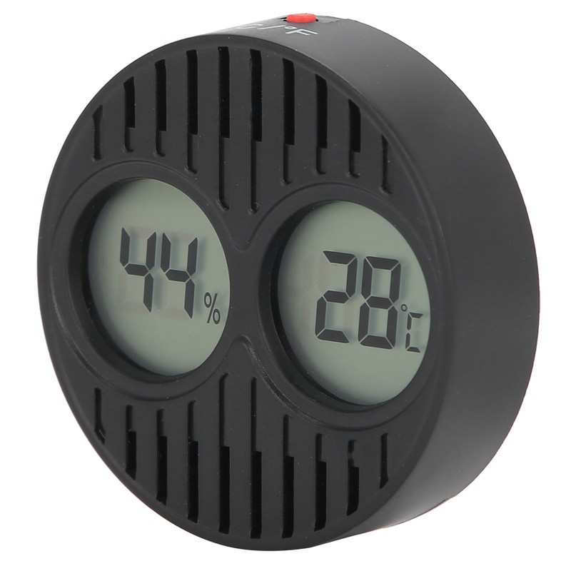 Round Hygrometer Thermometer ℃/℉ Digital Display High Accuracy Cigar Box