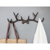 KiaoTime l Vintage 14" Rustic Cast Iron Deer Antlers Wall