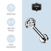Stachelkleid Labret Piercing Titanium Zirconia Silver Push-in Without Thread Cartilage