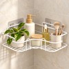 1PC Wall Mounted Non-Perforated Metal Triangle Storage Rack for Bathroom