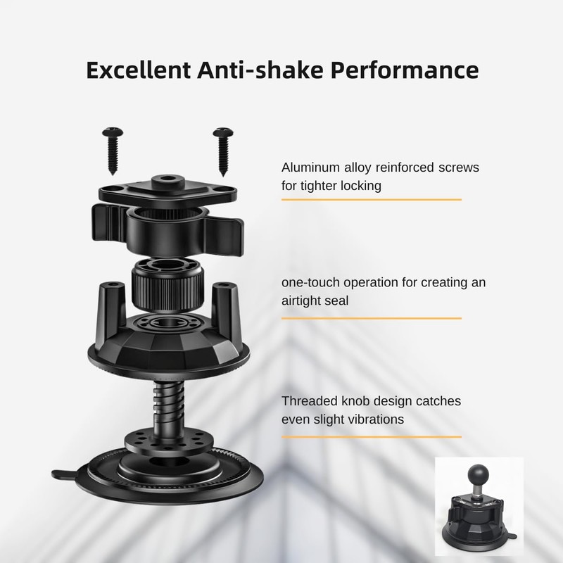 Fotoleey Suction Cup Mount for Osmo Action 5, Insta360 X4,