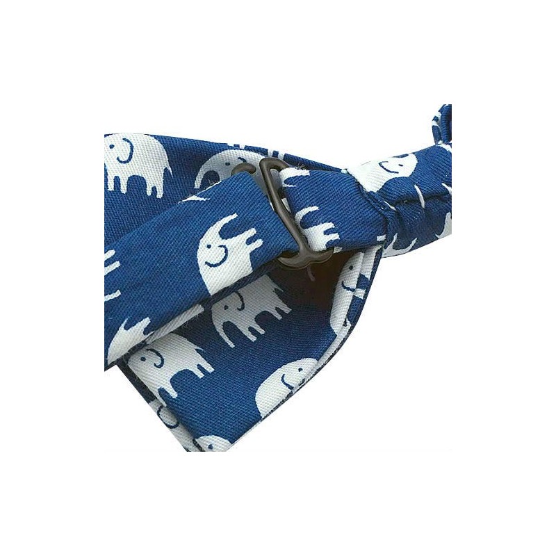 Bowties.jp bd361 Blue Elephant Bowtie, Bowtie, Easy to Wear, blue