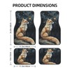 Huzdzhy Artistic Fabric Car Floor Mats-Fox,Non-Slip Rubber Backing,Front (26.8x17.3in) &amp;