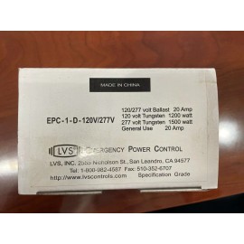LVS CONTROLS EPC-1-120/277V EMERGENCY POWER TEST SWITCH, 120/277V, 1500W, 20A