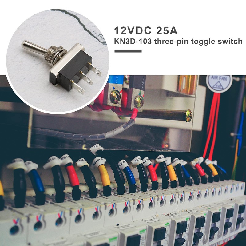 EMSea 2 Pcs 3 Pins ON-Off-ON SPDT Toggle Switch with