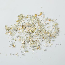 Irregular Crushed Diamonds Nail Rhinestones Colorful Crystal Gravel Stones Nail Gems and Charms Mini Beads Pearl for Nails 3D Nail Charms Nail Jewels for Nail Art Supplies Nail Decorations (Yellow)