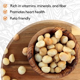 Macadamia Nuts | MacFarms Dry Roasted Macadamia Nuts 24 OZ (1 Pack) - Premium Roasted Nuts with Sea Salt Fresh From Hawaii, Sea Salt Flavored Healthy Snack