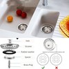 2 Pack Kitchen Sink Strainer Plug,Diameter Drain Basket Filter,Stainless Steel