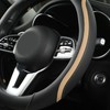 Car Steering Wheel Cover, Leather Steering Wheel Cover Beige Universal