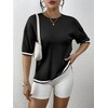 Zeagoo Dressy Tops for Women Knit Short Sleeve Blouse Casaul