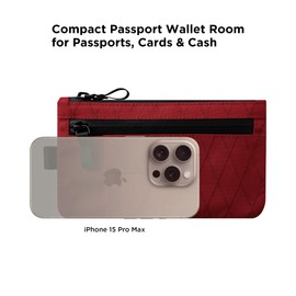 ALPAKA Zip Clutch Rojo Verdadero X-Pac VX21 – Cartera con Cierre y Organizador para Uso Diario - Fabricada con Material Resistente al Clima y Protección RFID - Tres Compartimentos Externos y Internos