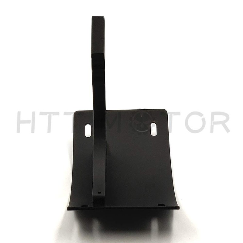 HTTMT MT360-02-BK Black Vertical Curved Mount License Plate Bracket Tag