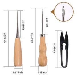 Sewing set, Leather Hand Sewing Stitching Needles, Sewing Thread, for Beginners and Professionals Leather Craft DIY canvas thick cloth household sewing tools (203 sewing thread set, 20 pieces)