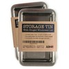 Rectangular Metal Storage Tin Box with Windowed Hinged Lid -