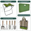 iPreference Garden Folding Gardener Stool with Gardening Tools Insulation Garden