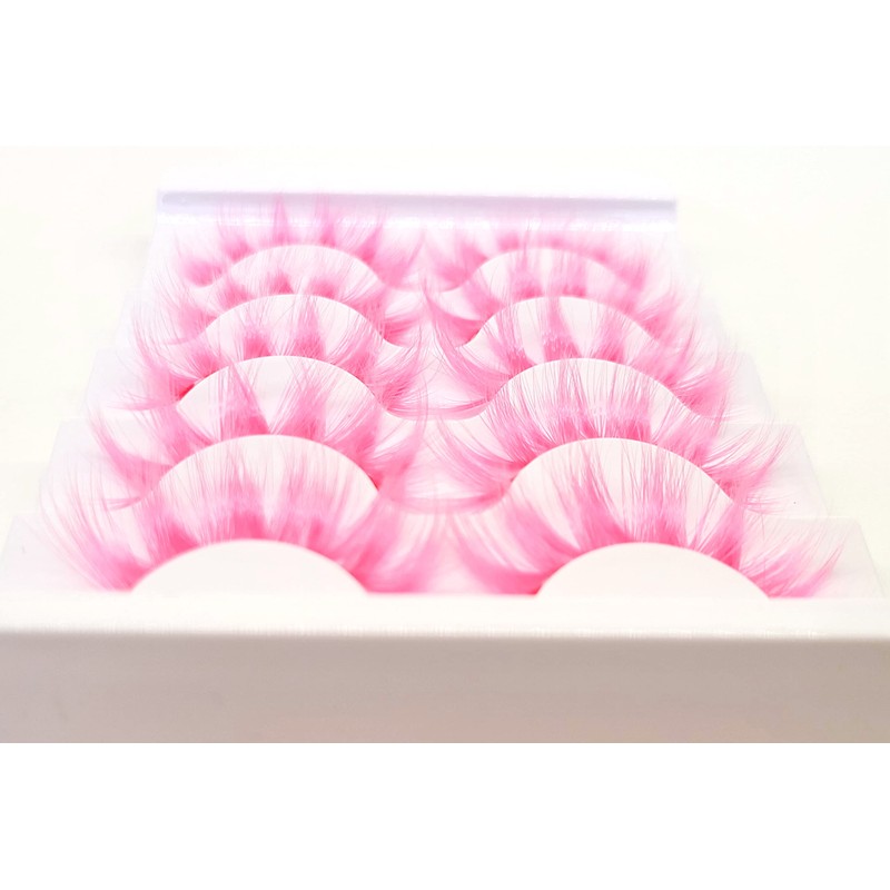 MISSLADY 18mm Colored Lashes 3D Faux Mink False Eyelashes -