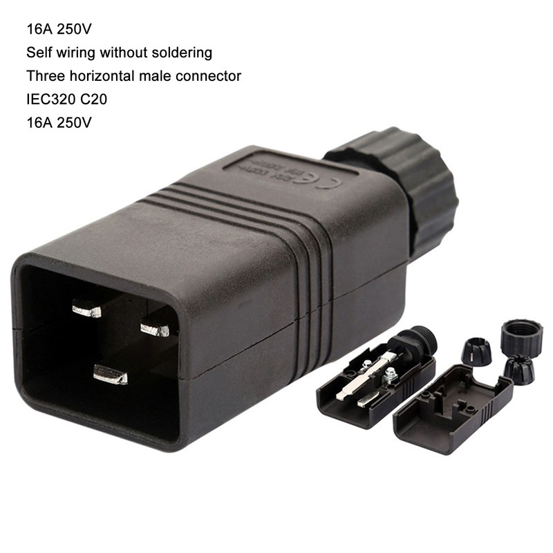 2pcs IEC320 C20 Power Socket Adapter Receptacle Connector Copper PVC