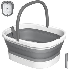 Nekteck Foot Soaking Tub Collapsible Bucket for Foot Bath Soak Tub, Foot Basin Foot Soaker with 138 Acupressure Nodes and Pumice Stone for Feet Massager Pedicure Foot Spa, Gifts for Men Women Dad Mom