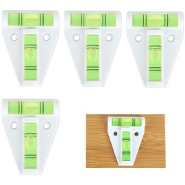 2 Pcs T Type Spirit Level, 2 Way Bubble Leveling Device Small Cross Check Spirit Bubble Level Mini Caravan Leveller Devices, Motorhome Gadgets Levellers (White T Type Spirit Level, 2)