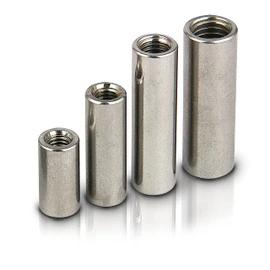PROTECH Threaded Sleeves M8 x 30 (D=11) Round, A2 Stainless Steel, Pack of 5, V2A Rustproof Connection Nuts Spacer