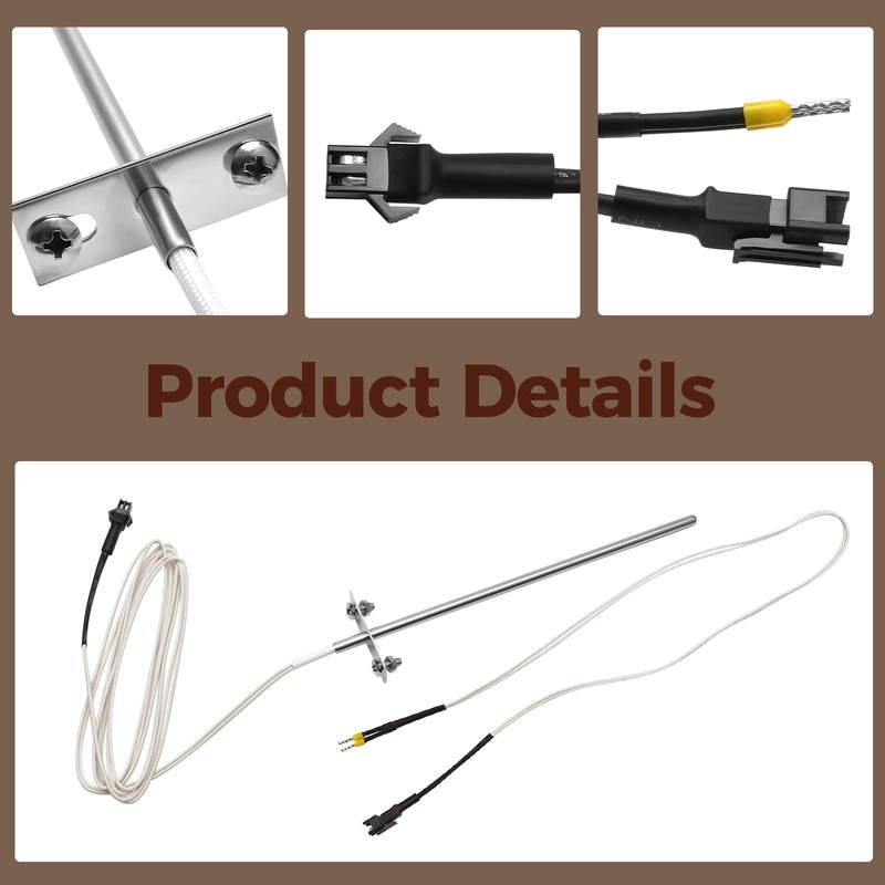 RTD Temperature Probe Sensor Compatible with Z-Grill Pellet Grill 700