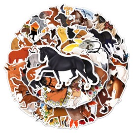 50 Pcs Horse Stickers,Horse Graffiti Stickers,Vinyl Waterproof Sticker for Kids Teens Girls,Phone Laptop Water Bottles Skateboard Computer Scrapbook Luggage Guitar Car Gifts Sticker