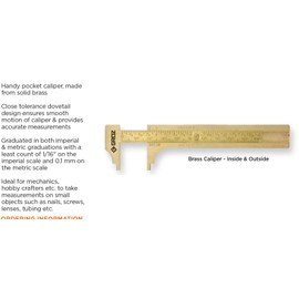 Groz 01304 4" Brass Caliper