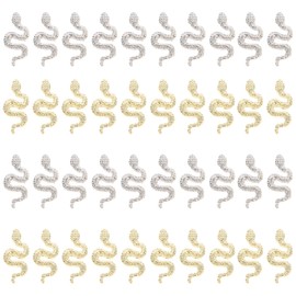 FRCOLOR 40pcs Little Snake Nail Art Jewelry Nail Accessories for Nail Art Snake Necklace for Women Charm Snake Charms for Claw Nail Art Charms Zinc Alloy
