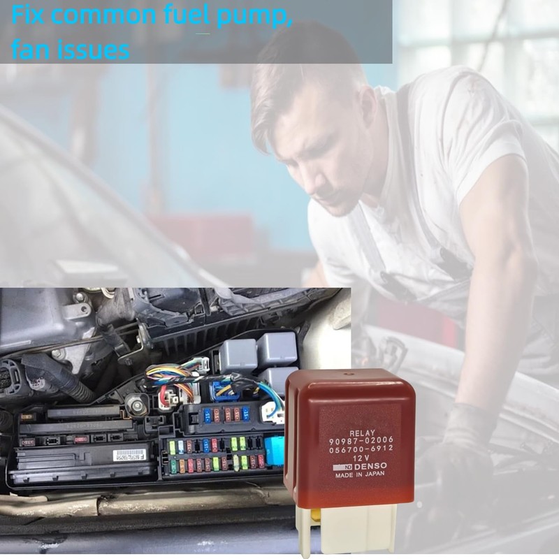 Relay 90987-02006 056700-6912, 40A 12VDC 4Pins Automotive Relay - Plug-in