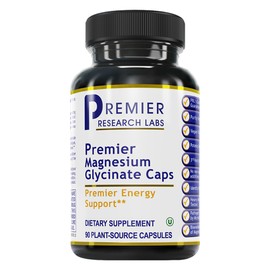 Premier Research Labs Premier Research Labs Magnesium Glycinate Supplement - Pure Magnesium, High Absorption, Supports Sleep Quality, Chelated, Vegan, Third Party Tested, Premier Energy Support - 90 Capsules