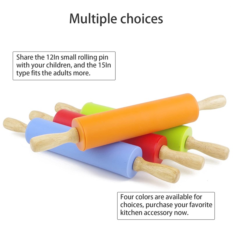 Remeel Silicone Rolling Pin for Baking Non-stick Rolling Pin Dough