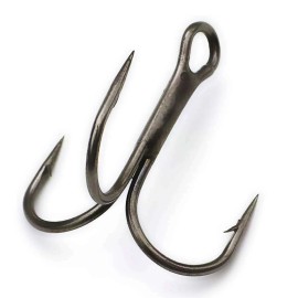 Addya Fishing Hooks 10 Addya 2X Hercules Treble Hooks A402--BN Black Size 2 Fast Strike Power-Point
