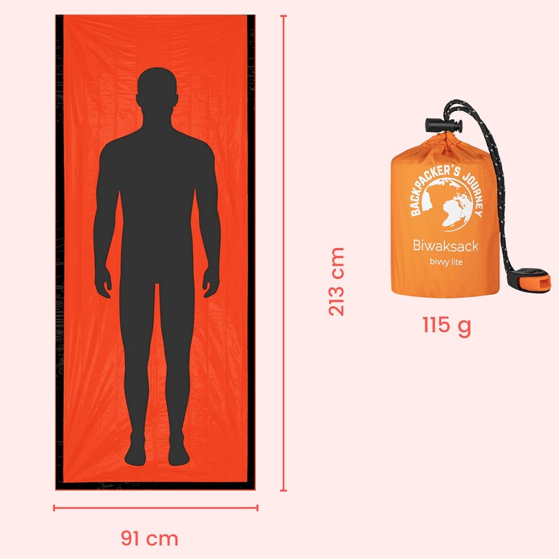 NEW: Backpacker's Journey Bivvy Bag, Ultralight and Waterproof Emergency Sleeping