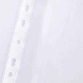 D.RECT Punched Pockets A4 45 Micron - Polly Pocket A4 Package of 100 Units - Plastic Wallets A4 Clear Perforated - Grained Polypropylene Pockets, Quality Punched Pockets
