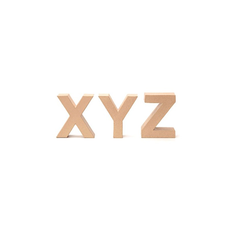 Glorex Cardboard Letter, Number and Characters, Letter X, x, natural