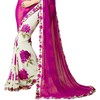 MAHEK - Sari indio para mujer, diseño de flores de