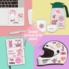 Dwenarry Pink Stickers Pack, Luggage Stickers for Suitcases,Aesthetic Sticker Water