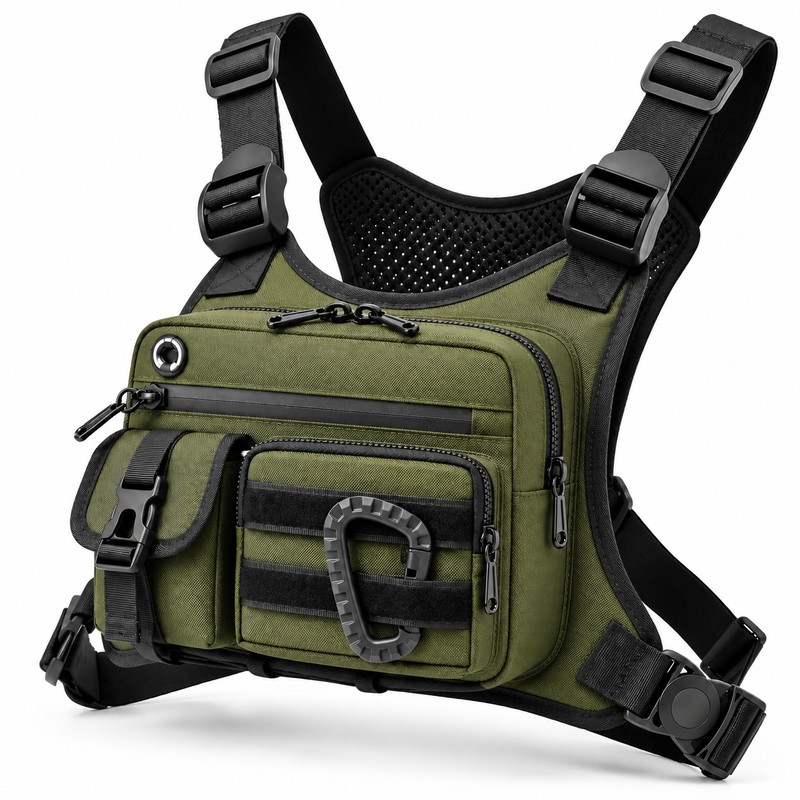 Tactical Chest Bag for Running and Cycling – Adjustable Nylon