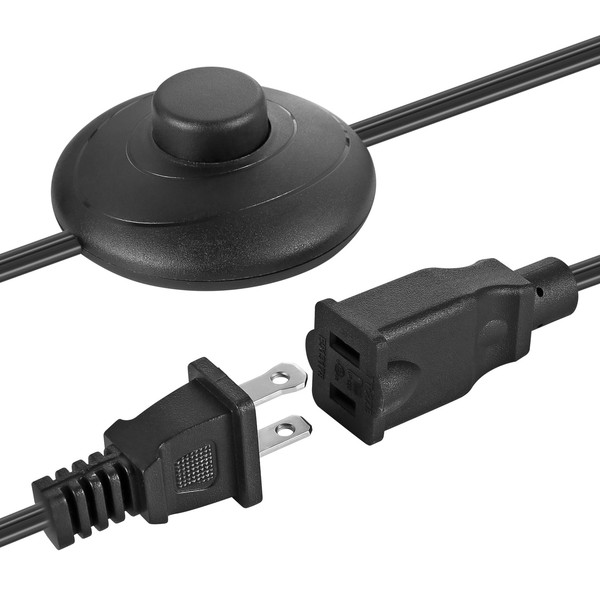 VSEER 2 Prong Polarized Plug Extension Cord with Foot Switch