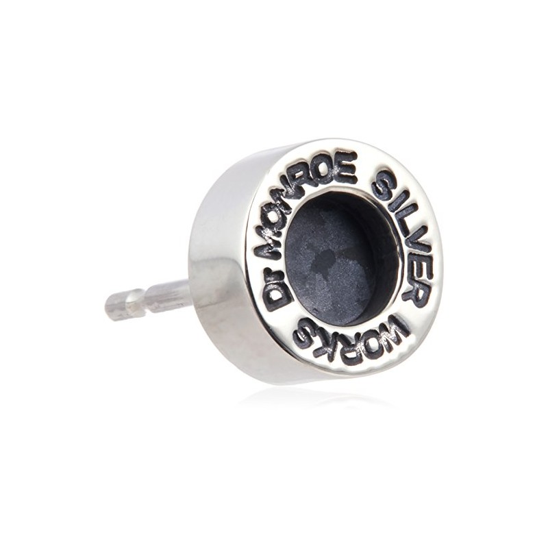 Dr. Monroe PE-17-SV Hole Logo Earrings, 925 Silver,, Silver Sterling