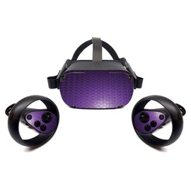 MightySkins Skin for Oculus Quest - Purple Diamond Plate | Protective, Durable, and Unique Vinyl Decal Wrap Cover | Easy to Apply, Remove, and Change Styles | Made in The USA