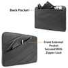 Padded Laptop Sleeve with Accessory Pockets for 15" Notebooks, Shock-Absorbing