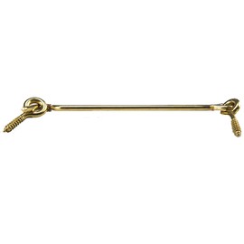 Hook and Eye Latch 10cm Retro Cabin Hooks Outside Solid Brass Door Hook Latches Window Cabinet Latches for Door Gate Window Closet Shed Copper