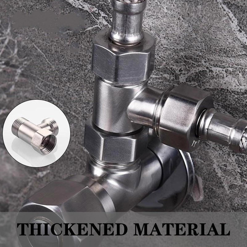 Stainless Steel 3 Way Diverter Tee Connector for Angle Valve