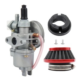 ABCERRSI PZ13 13mm Carburetor with Air Filter Stack Compatible with 43cc 47cc 49cc 2 Stroke Mini ATV Quad Dirt Pocket Bike Go Kart Moped Red