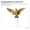 Yardwe 4 Pieces Eagle Flagpole Head Metal Flagpole Outdoor Flag