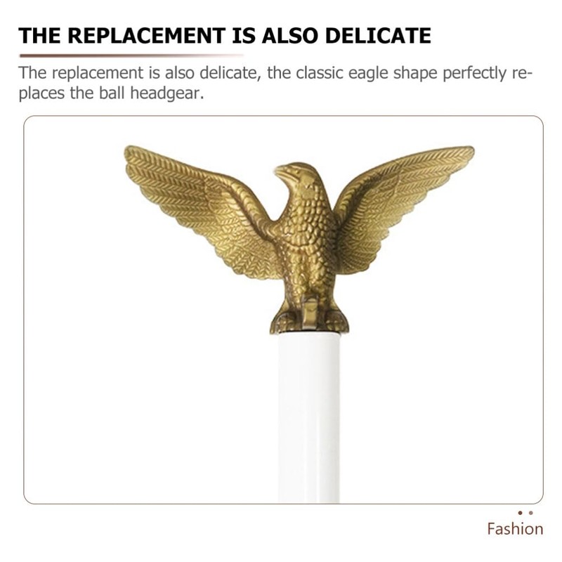 Yardwe 4 Pieces Eagle Flagpole Head Metal Flagpole Outdoor Flag