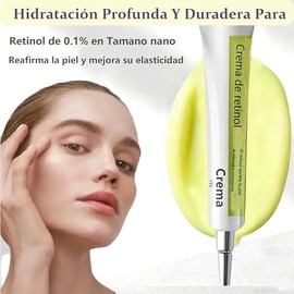 Crema de Ojos con Retinol y Vitamina A - Formula Suave para Zona Ocular, Nutre y Hidrata Profundamente, Revitaliza Elasticidad de la Piel（1pc-15g）