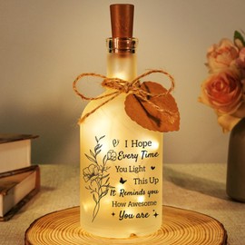 Warming Get Well Soon Gifts for Women, Inspirational Positive Emotional Support Gifts, Thinking of You Gifts, You are Awesome Cheer Up Bottle Light for Friend, Student, Son, Daughter, Family, Patient
