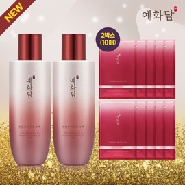 LG Household & Health Care Yehwadam Cheonsamsongi Jinyun Gold Sap (Skin) 2 bottles + Gold Mask 2 boxes (10 sheets) / LG생활건강 예화담 천삼송이 진윤골드 수액(스킨) 2통+골드마스크 2박스(10매)